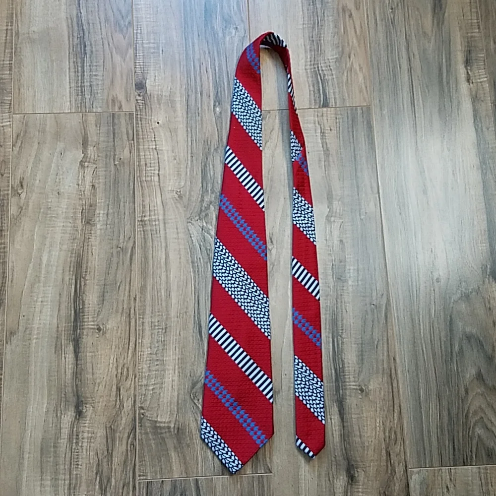 Vintage Guillermo de Lima Multi Colored Necktie Hair Accessory